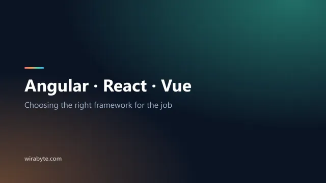 เลือก Framework ให้เหมาะกับงาน: Angular, React หรือ Vue?
